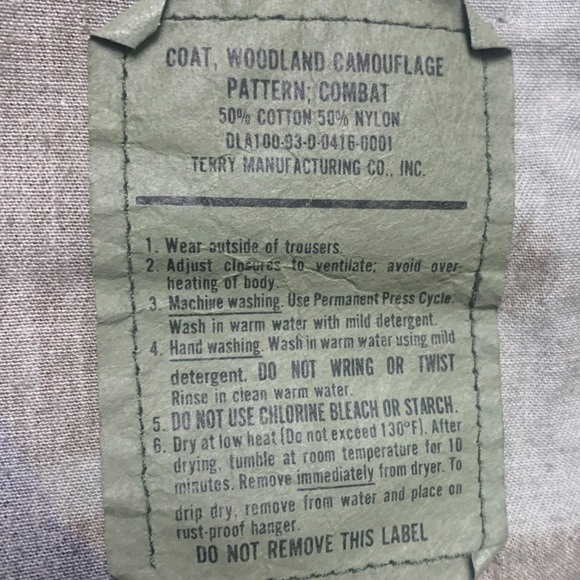 Army Jacket Camo Men's Medium Combat Camouflage Woodland Military Authentic - Picture 10 of 10